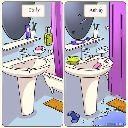 Từ phòng ngủ, phòng tắm, đến nhà bếp... nếu nam giới sống độc thân thì khó tránh khỏi sự bề bộn.