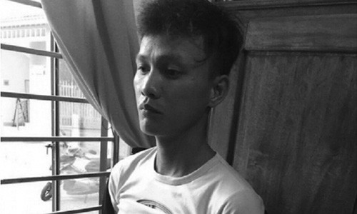 Đối tượng Quyết khi vừa bị bắt ở tỉnh Quảng Trị.