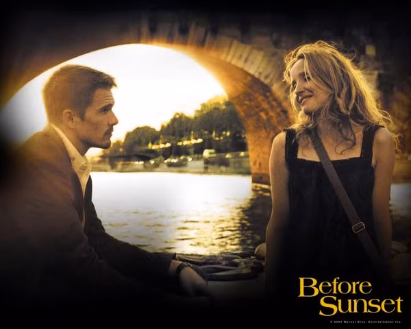 5. Bộ 3 phim Before Sunrise (1995) - Before Sunset (2004) - Before Midnight (2013) Bạn đã xem chuyện tình dài lãng mạn của Celine và Jesse bao nhiêu lần rồi. Mỗi một bộ phim được quay cách nhau 9 năm bằng chính số năm mà Celine và Jesse gặp lại nhau. Thật tuyệt vời nếu bạn xem chuỗi 3 bộ phim này vào sáng, chiều, tối trong cùng một ngày. Một bộ phim chẳng cần những tình tiết li kì, kịch tính nhưng vẫn để lại cho người xem một sự ám ảnh về chuyện tình cảm nhẹ nhàng nhưng sâu đậm của 2 nhân vật chính.