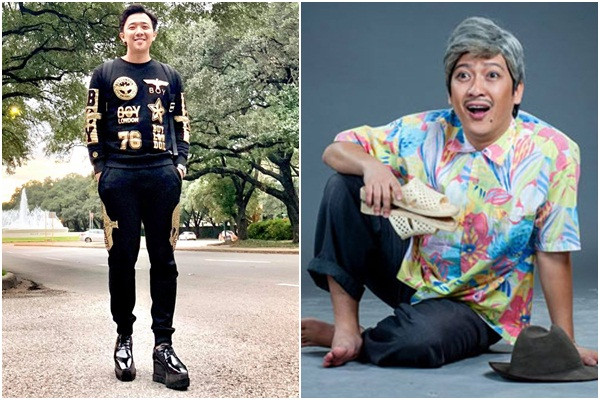 Trấn Thành có nên "share" bớt giày độn cho ông bạn Trường Giang không nhỉ để chiều cao hai người cân bằng?