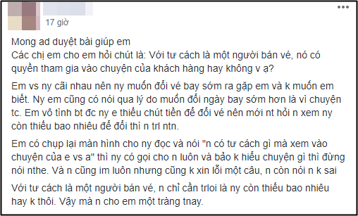 Tâm tư bức xúc của T.C khi bị cô nàng bán vé “dạy đời” nên đối xử với bạn trai như thế nào.