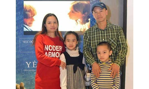 Gia đình chị Nguyễn Thị Thu Nhàn (ảnh gia đình cung cấp).