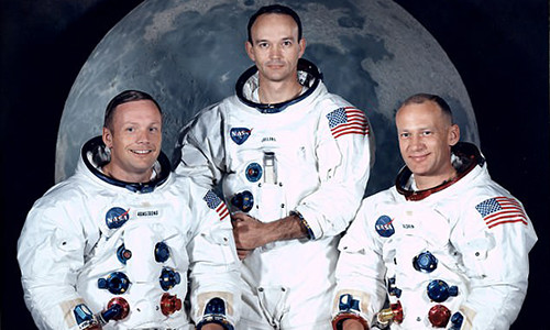 Từ trái qua Neil Armstrong, Michael Collins và Buzz Aldrin trong bức ảnh năm 1969.