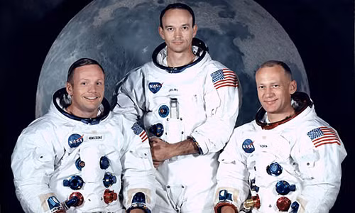 Từ trái qua Neil Armstrong, Michael Collins và Buzz Aldrin trong bức ảnh năm 1969.