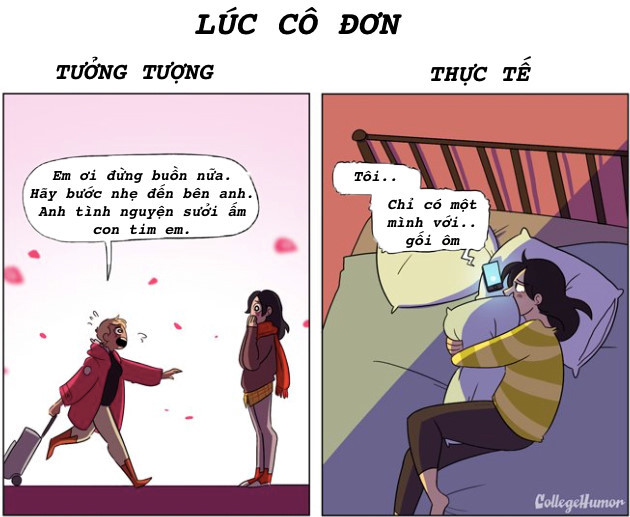 Mấy bạn gái mê ngôn tình hay tưởng tượng có bạch mã hoàng tử đến dang rộng vòng tay chở che tấm thân yếu đuối. Tỉnh mộng đi! Hoàng tử đời thực không yêu lọ lem đâu, anh ta yêu công chúa láng giềng xinh đẹp kìa.