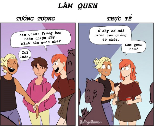 Ai tham gia hẹn hò, đi tiệc cũng suy nghĩ gặp được người hợp ý rồi trò chuyện vui vẻ. Quên đi, không có chuyện này đâu! Lần gặp gỡ đầu tiên tốn khá nhiều thời gian để hòa nhập, đã vậy còn nói những câu ngớ ngẩn nhất trên đời nữa.