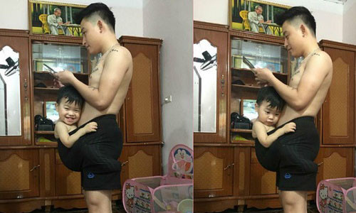 “Phat sot'' voi em be thich chui vao quan bo ngoi moi chiu ngu