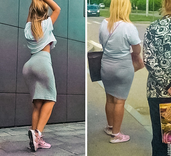 Khi ảnh khoe trên mạng và thực tế ngoài đời.