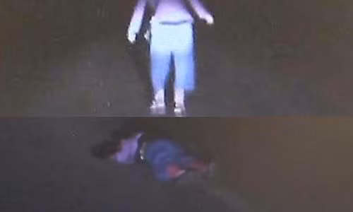 Các hình ảnh chụp từ camera hành trình cho thấy hình ảnh của bà Wu trước khi ông Xu dùng xe tải nghiến qua người ngày 15/6. Ảnh: Modern Express