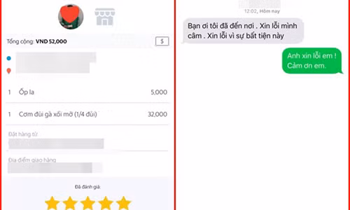 Dong tin nhan cua tai xe Grab khien khach 