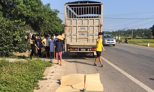 Hiện trường vụ tai nạn. Ảnh: H.Thạch