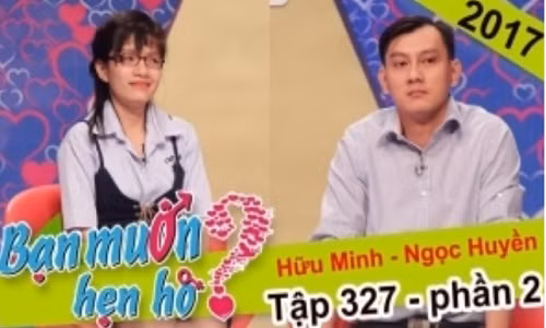 Hữu Minh và Ngọc Huyền trên sân khấu "Bạn muốn hẹn hò".