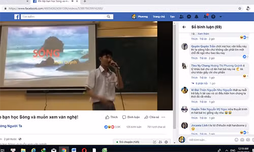 Nam sinh cap 3 hat rap tra bai cu gay bao cong dong mang