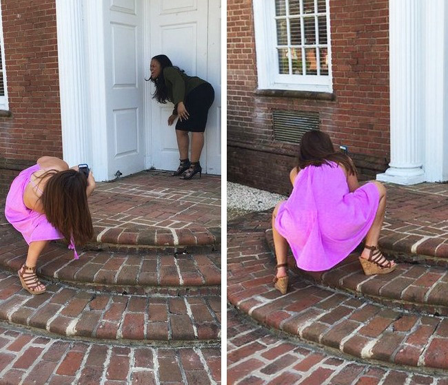 Cười lên để em chụp ảnh cho nào.