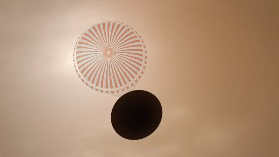 Toàn bộ quá trình rơi của InSight diễn tra trong gần 7 phút, tất cả được tự động hóa. Ảnh minh họa: NASA.