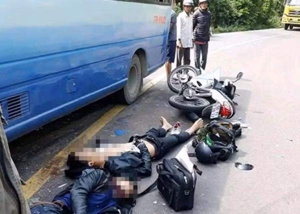 Hiện trường vụ tai nạn.