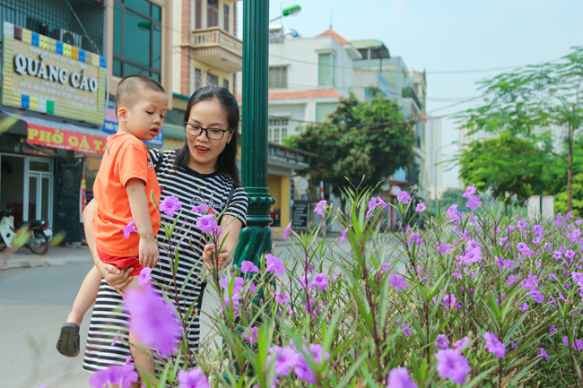 Dắt con đi học trên con đường này mỗi sáng, chị Thu Hoài, chủ một tiệm café ven bờ sông phấn khởi cho biết, từ ngày hoa được trồng, đi qua con đường này vào buổi sáng chị luôn cảm thấy khoan khoái, việc buôn bán của quán cũng thuận lợi hơn.