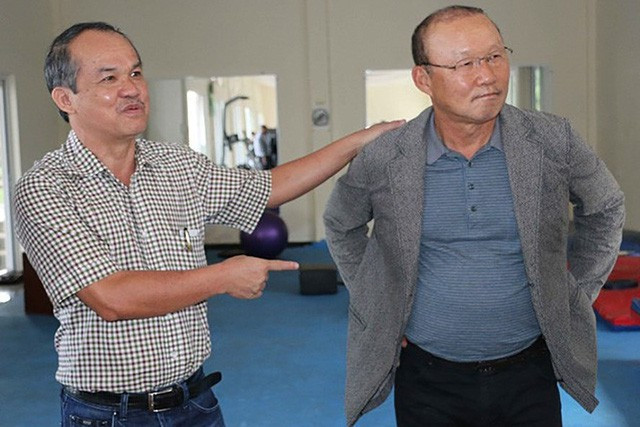 "Bầu" Đức và HLV Park Hang-seo.