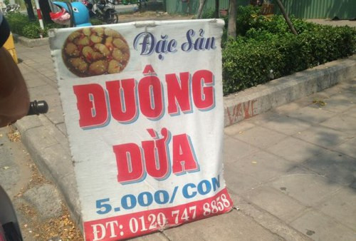 Đuông dừa dù bị cấm vẫn bày bán công khai ở nhiều tuyến đường Sài Gòn.