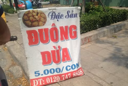 Đuông dừa dù bị cấm vẫn bày bán công khai ở nhiều tuyến đường Sài Gòn.