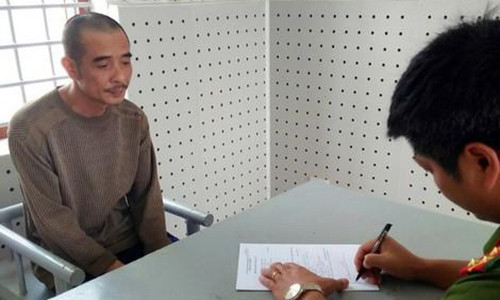 Đặng Thanh Tuyền tại cơ quan điều tra. Ảnh: Gia đình.net