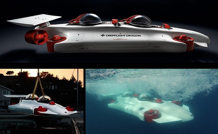 9. Tàu ngầm cá nhân trị giá 1,5 triệu USD được sản xuất bởi hãng DeepFlight. Nó có thể lặn sâu tới hơn 100m.