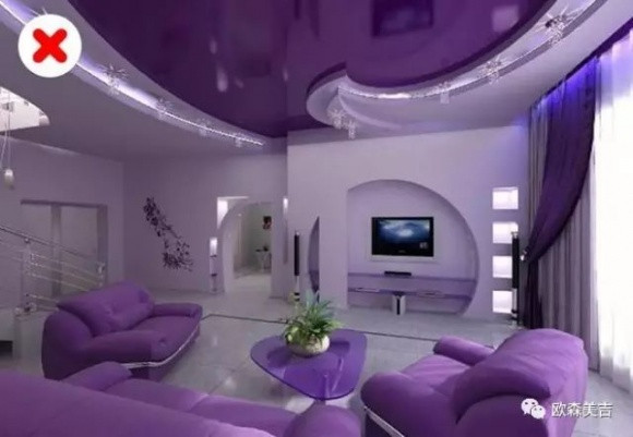 Chỉ một màu sắc duy nhất Cho dù bạn có vô cùng yêu thích màu sắc nào đi chăng nữa thì tuyệt đối không nên phối chỉ một tông màu trong căn nhà vì nó sẽ tạo ra những hiệu ứng khó chịu, ngột ngạt.