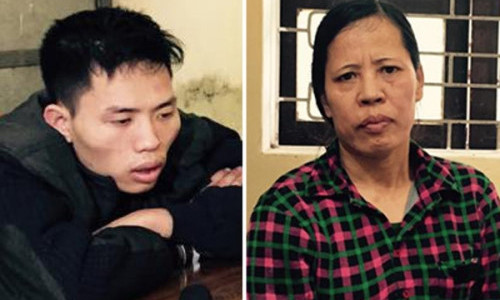 Hai mẹ con Duy và Mến.