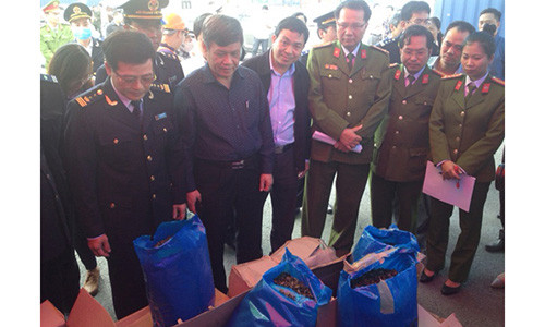 Lực lượng chức năng phát hiện số lượng lá Khat – ma túy mới đưa vào nước ta.