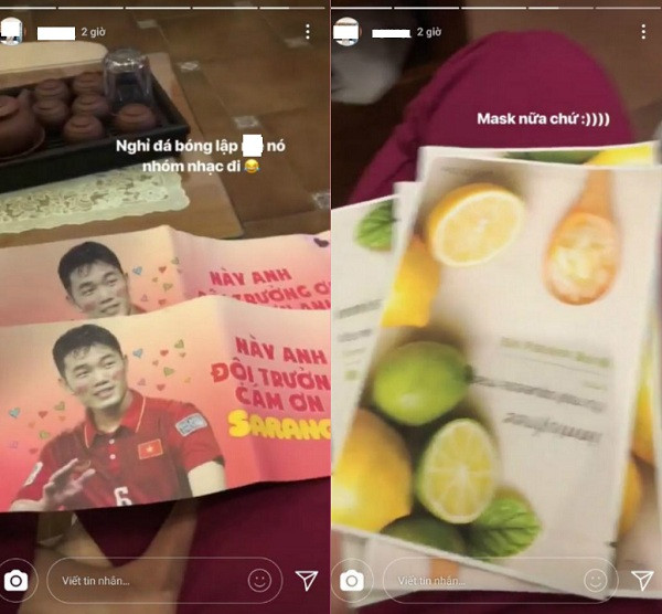 Những hình ảnh và chia sẻ của bạn gái Xuân Trường từng gây xôn xao trước đó.