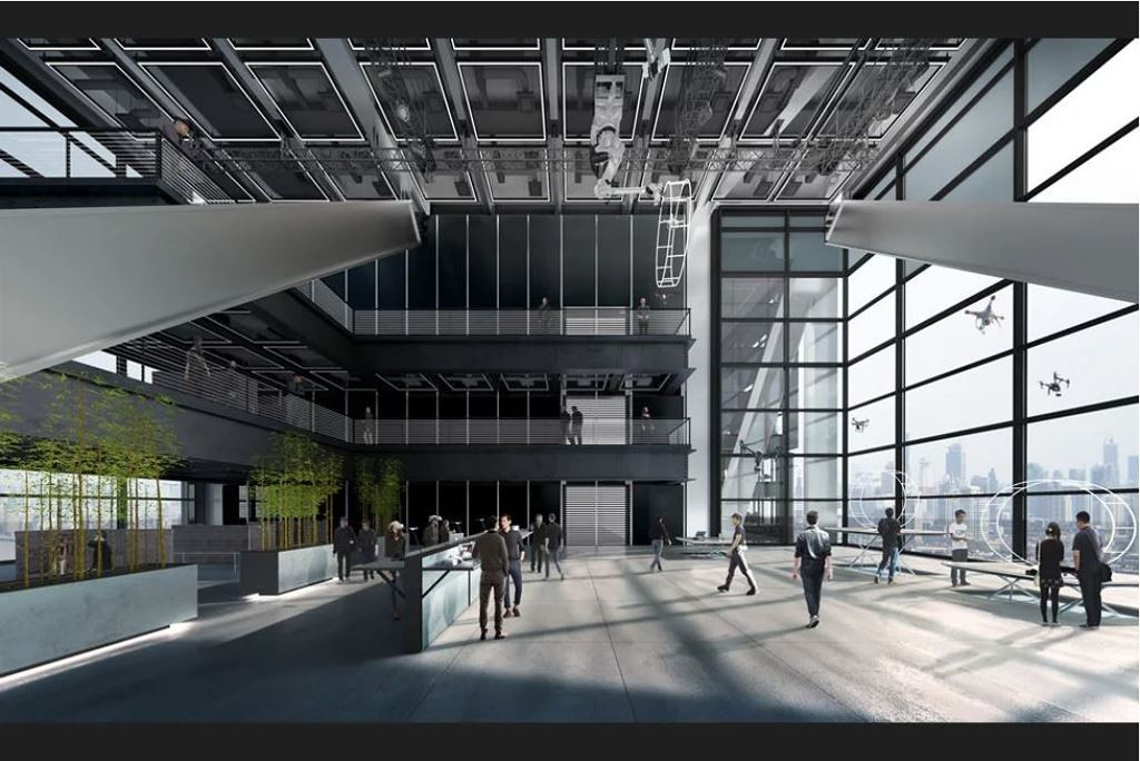 Khu nhà chính là một sảnh vô cùng rộng, là nơi hãng trưng bày những sản phẩm của mình và cũng sẽ là nơi công bố những sản phẩm mới.