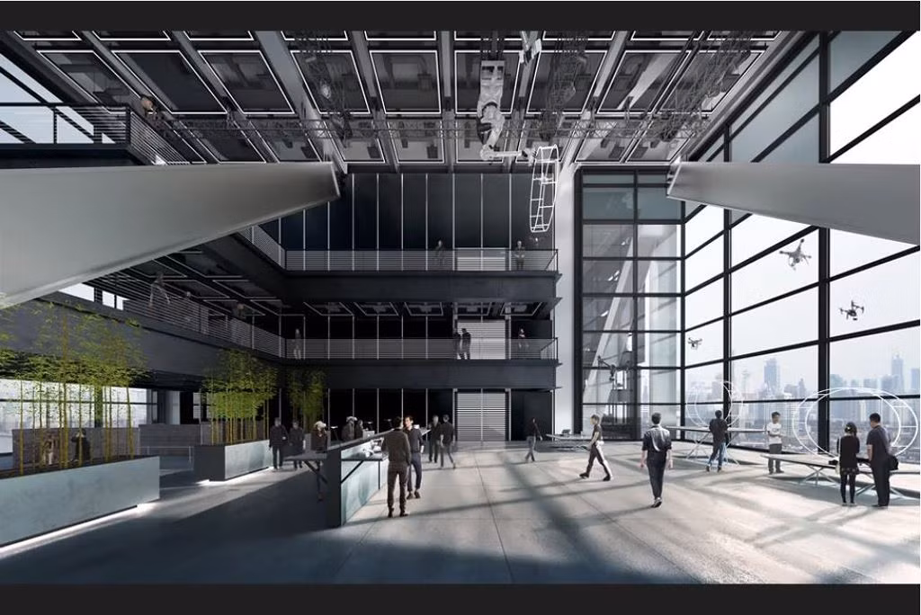 Khu nhà chính là một sảnh vô cùng rộng, là nơi hãng trưng bày những sản phẩm của mình và cũng sẽ là nơi công bố những sản phẩm mới.