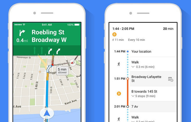 Bản đồ Google - Hiện tại Google Maps vẫn là ứng dụng điều hướng và bản đồ chi tiết và dễ sử dụng nhất cho dù bạn đang đi bộ, lái xe, đi xe đạp hoặc đi xe hơi. Dữ liệu của ứng dụng này được tạo nguồn từ "các điện thoại Android trên toàn thế giới" và được xử lý bằng thuật toán máy học sẽ cung cấp cho người dùng tuyến đường nhanh nhất.