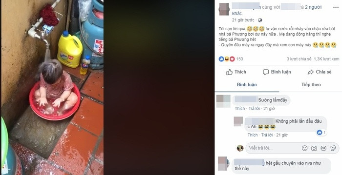 Cười ngất với màn nghịch ngợm trong chậu nước siêu đẳng của cậu nhóc 18 tháng tuổi.