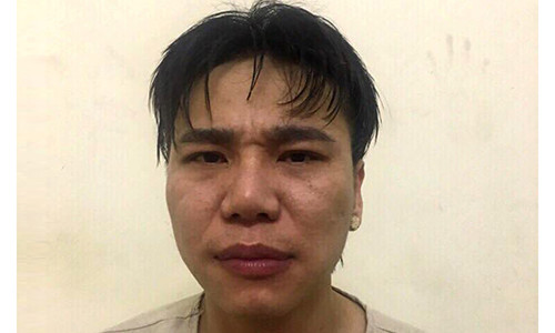 Châu Việt Cường tại cơ quan điều tra. Ảnh: Mai Hương.