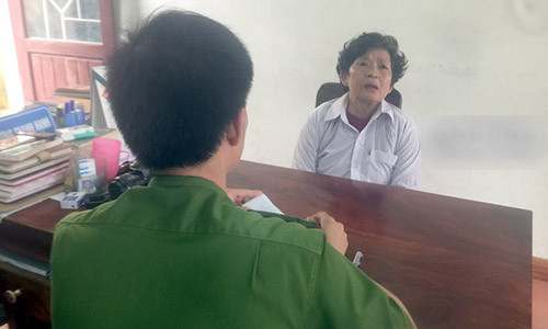 Bà Hường tại CQĐT.