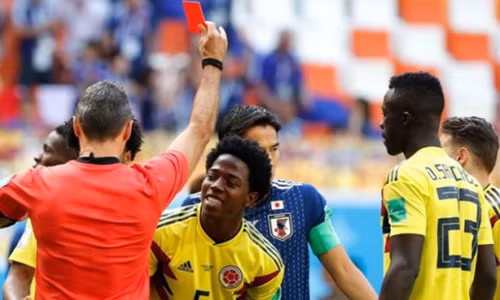 Sanchez là người khiến Colombia đánh mất thế trận vào tay ĐT Nhật Bản.