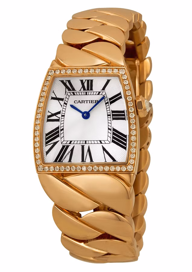 Cartier La Dona là chiếc đồng hồ được làm từ vàng trắng nguyên chất 18 carat chuyển động trên mặt thạch anh. Giá của nó được ước tính là 137.000 USD.