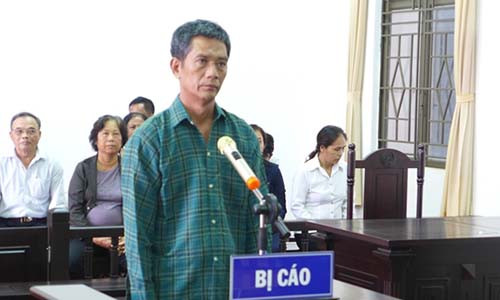 Bị cáo Đạo tại phiên tòa.