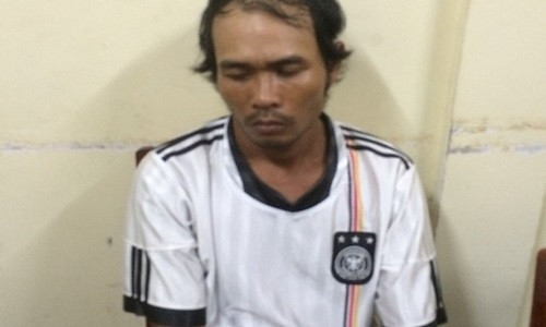 Đối tượng Huy tại cơ quan công an. Ảnh: Báo Lao Động.