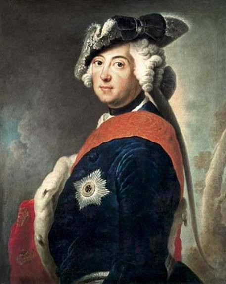 Friedrich II qua nét vẽ của họa sĩ cung đình Antoine Pesne.