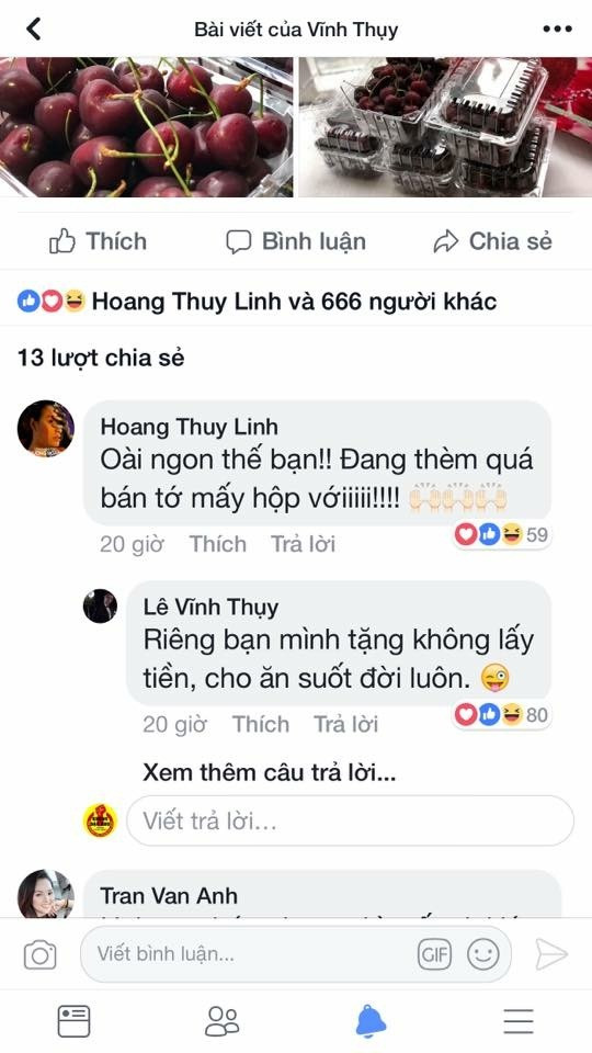Hoàng Thuỳ Linh đòi mua cherry, Vĩnh Thụy từ chối thẳng nhưng cực đáng yêu.