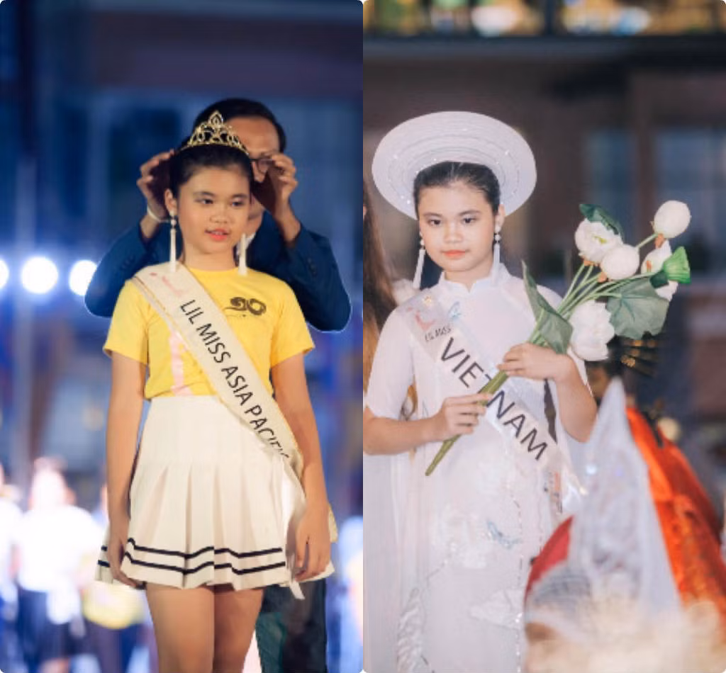 Nhan sac my nhan 10 tuoi Hai Phong dang quang Hoa hau nhi chau A