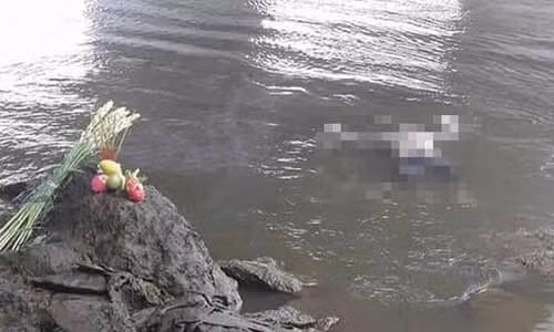 Vị trí thi thể nạn nhân Hiền được người câu cá tìm thấy.