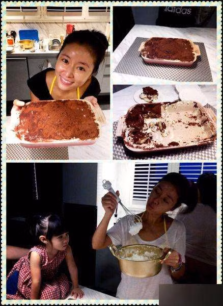 Kể từ sau khi sinh con, người đẹp càng dành nhiều thời gian hơn cho công việc bếp núc.