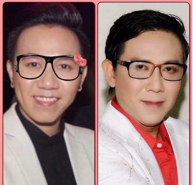 Photoshop thêm một chiếc kính, fan đã có thể hình dung Anh Đức khi còn trẻ và lúc “lão hoá”.