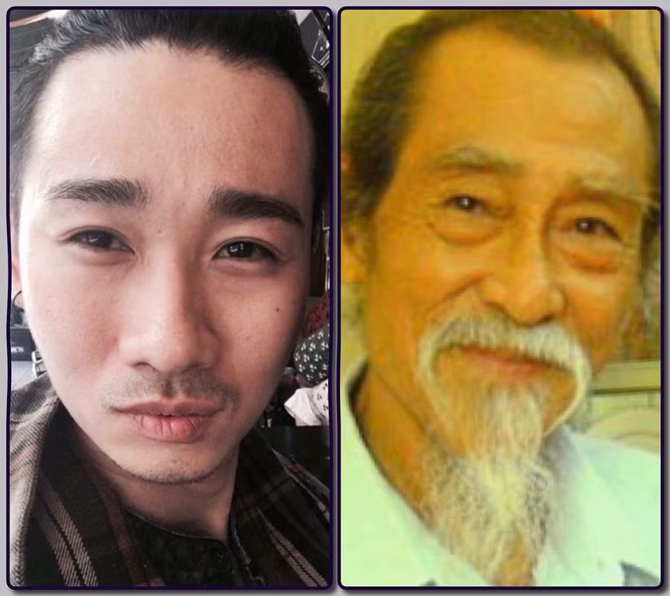 Có ai ngờ Hải Triều và nghệ sĩ Đăng Dung lại có sự “tương quan” đến bất ngờ sau khi ghép ảnh chung.