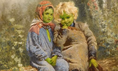 Bi an 2 dua tre da xanh