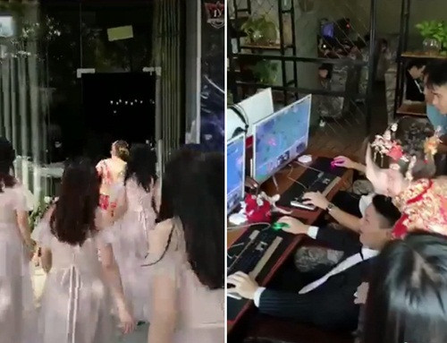 Chu re tron gio hoang dao ra net choi game khien co dau hot hoang