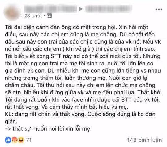 Bài viết khiến nhiều chị em suy nghĩ và đồng tình. Bài viết khiến nhiều chị em suy nghĩ và đồng tình.